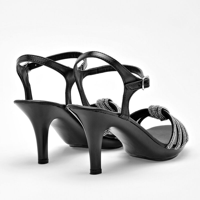 Joza Zapatillas de fiesta para mujer negro plat... image number null