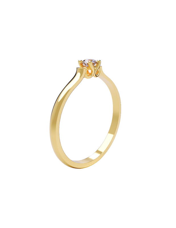 Anillo de Compromiso de 14K con Diamante de Lab... image number null