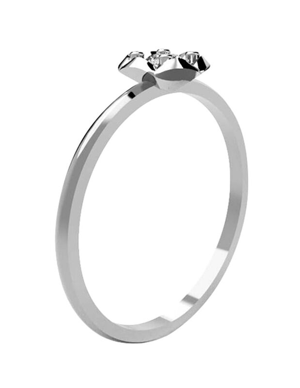 Anillo de Compromiso en Oro de 14K con Circonia... image number null