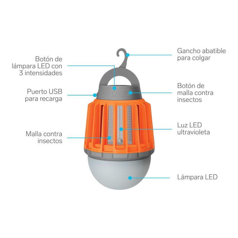 Exterminador electrónico de insectos portátil c... image number null