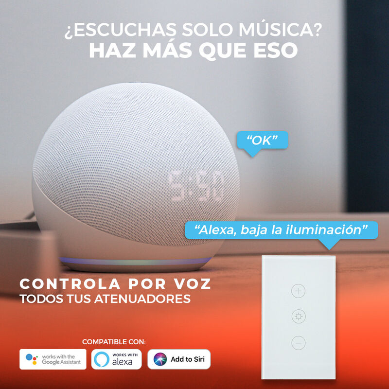 Atenuador Inteligente WiFi 3 Botones Táctiles, ... image number null