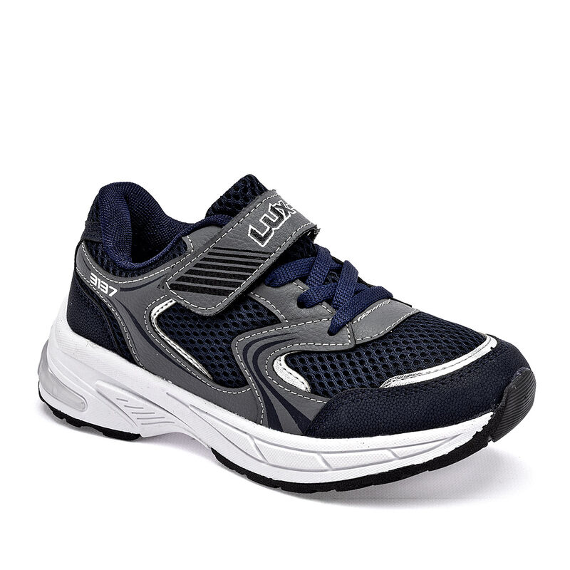 Lux-10 tenis para preescolar ni&ntilde;o  marino gris ... image number null