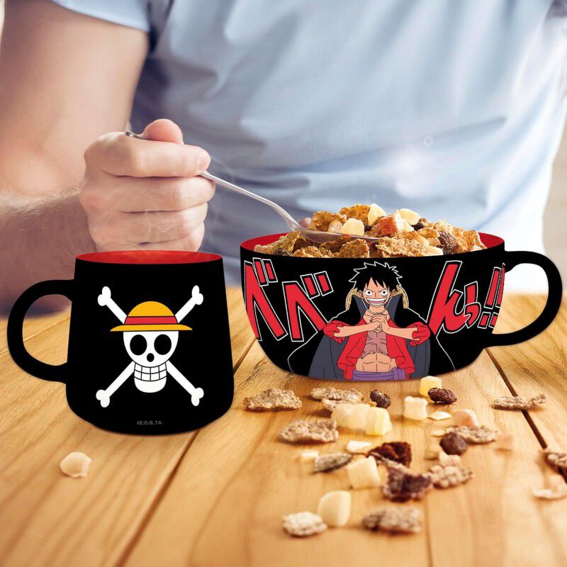 Set De Desayuno Luffy One Piece Taza + Bol Cer&aacute;... image number null