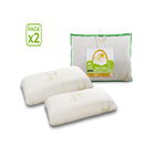 Paquete de 2 Almohadas Tamaño King Size de Látex Natural con Funda de Bambú Lavable - Lester Organic Látex