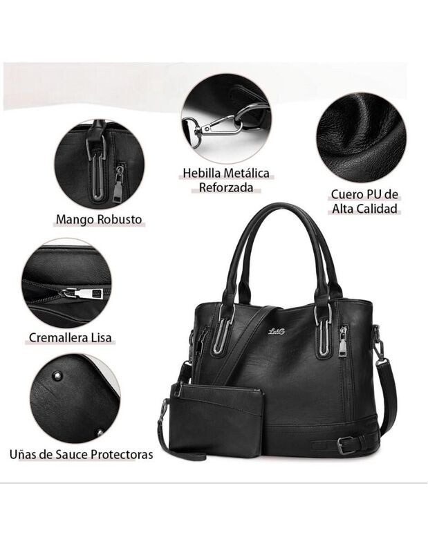 Bolsa Tote Pink Brule De Cuero Para Mujer image number null