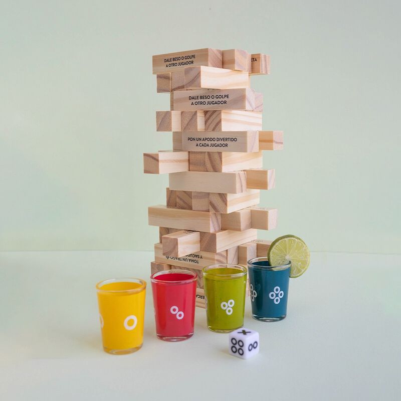 Juego de Mesa Torre del Beber Fiesta y 4 Shots image number null