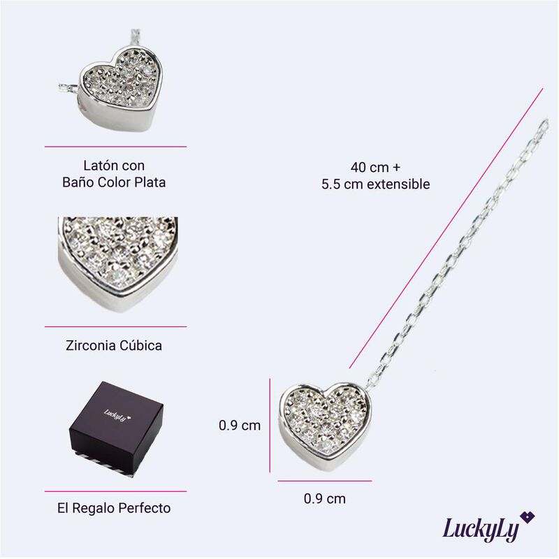 Collares Mujer Corazón Zirconia Cúbica Regalos ... image number null