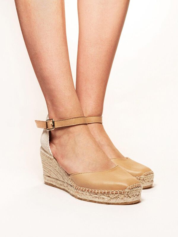 Alpargata Marga Cu&ntilde;a Media Marr&oacute;n Claro image number null