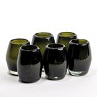 Mezcaleros Set de 6 Mezcaleros de Vidrio Soplado Verde Marea Baja