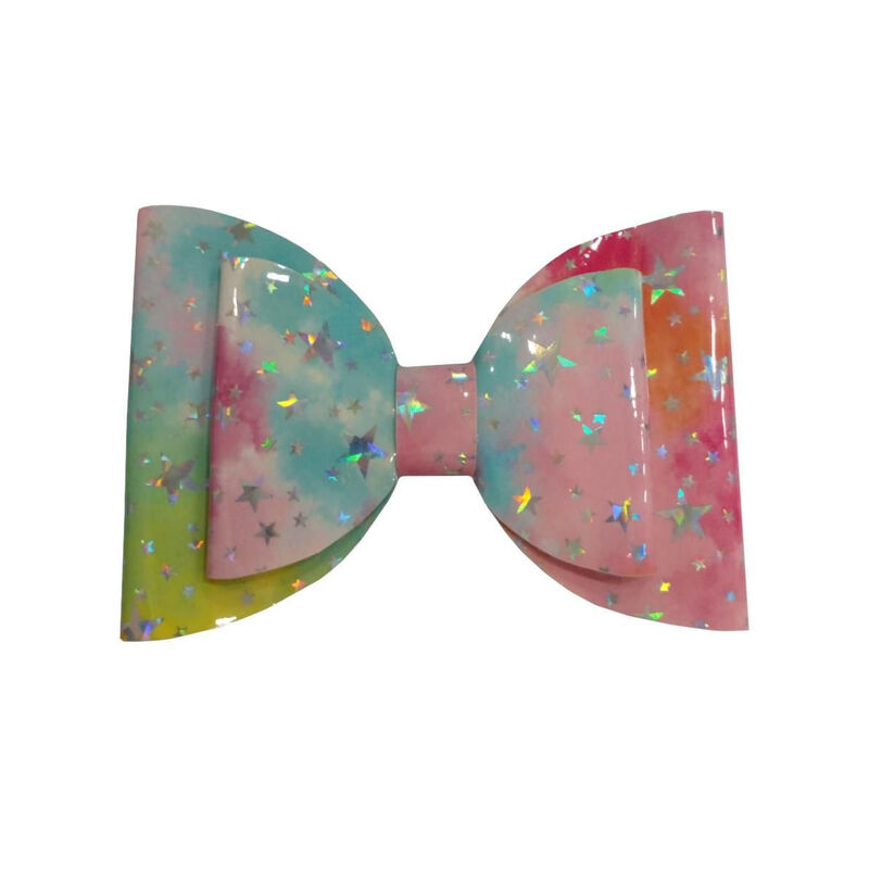 Broche Con Mo&ntilde;o Para Cabello Doble Arco&iacute;ris image number null