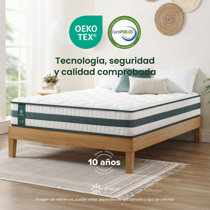 Zinus Comfort | Colch&oacute;n De Memory Foam 30 Cm In... image number null