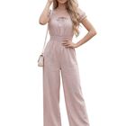Jumpsuit Largo Fluido Malabis Ves-1044 Coral Tela Ligera Y Ajuste En Cintuta