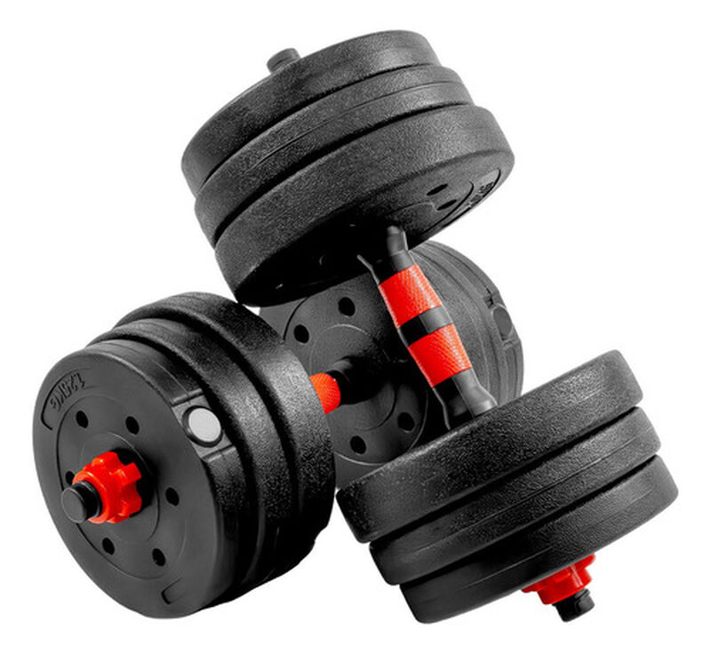 Mancuernas Ajustables 20kg 12 Pesas Barra Recta... image number null