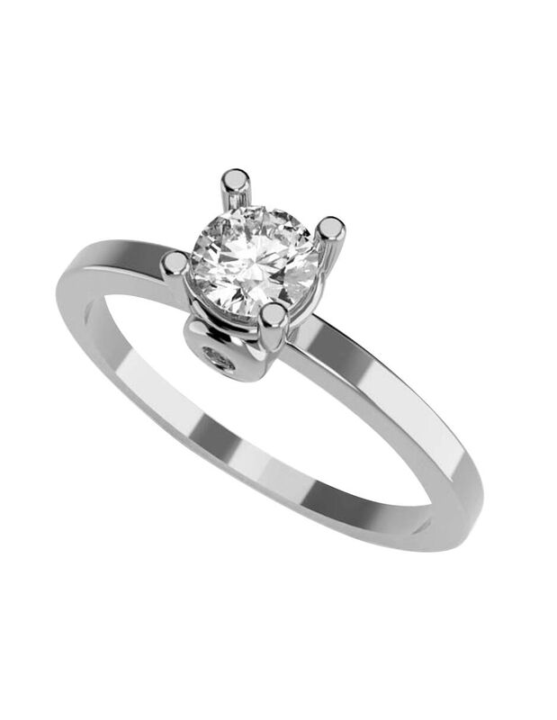 Anillo de Compromiso en Oro de 14K con Circonia... image number null