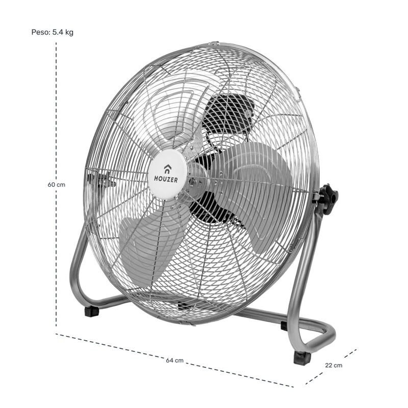 Kit Set 2 Ventiladores Piso Pared 23' 3 Aspas M... image number null