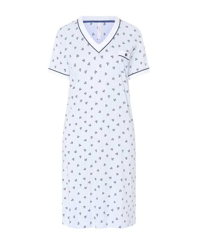 Camis&oacute;n de Manga Corta con Anclas Marino image number null