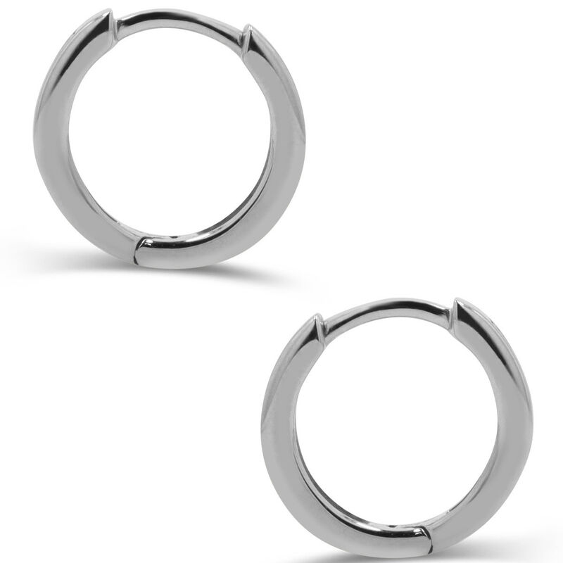 Arracadas Oro Blanco 10k Diamante 9 Mm | Joyer&iacute;... image number null