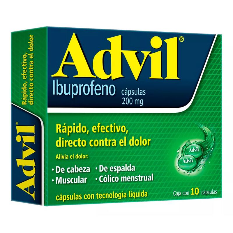 Advil Fast Cápsulas Gel 200 Mg, 10 Cápsulas image number null