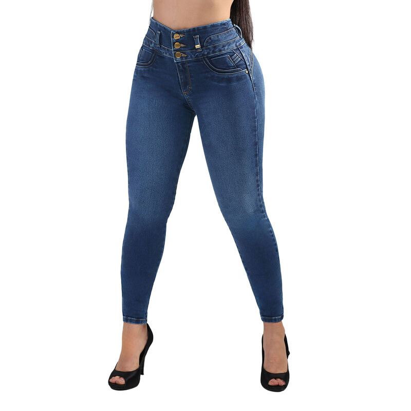 Pantal&oacute;n Stretch Super Skinny Tiro Medio Mujer ... image number null