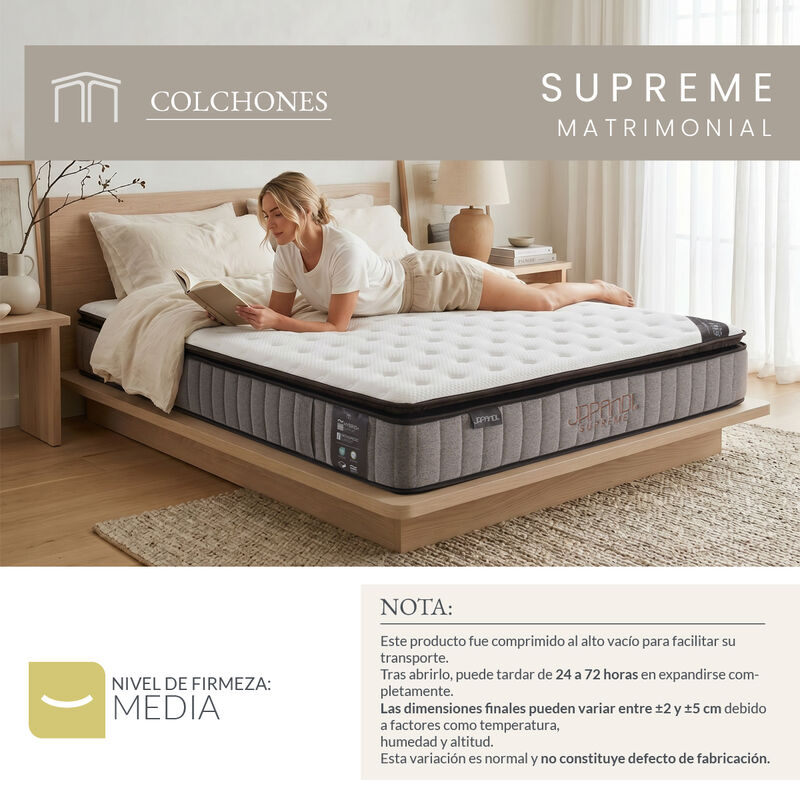 Colch&oacute;n Matrimonial Japandi Supreme Memory Foam... image number null