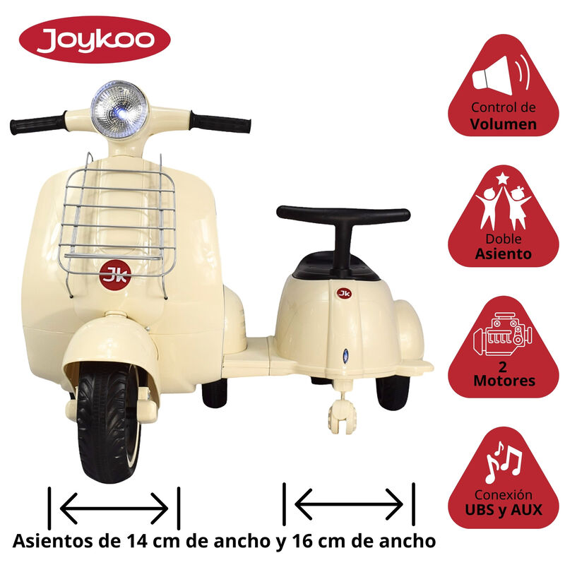 Motocicleta Montable Electrica Doble Asiento So... image number null