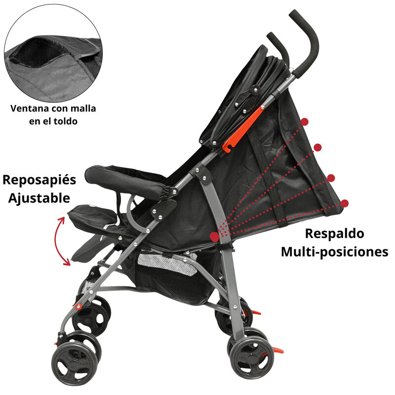 Carriola de Bast&oacute;n para Beb&eacute; Asiento Multiposic... image number null