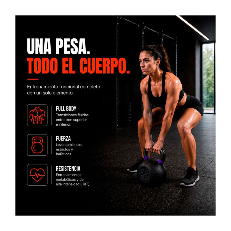 Pesa Rusa Kettlebell 70 Lb Hierro Fundido Cross... image number null
