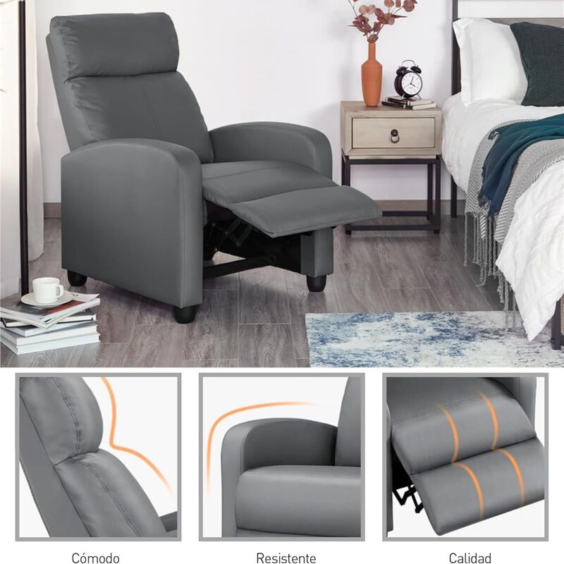 Sill&oacute;n Reclinable Individual Bluelander image number null