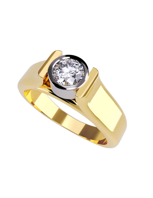 Anillo de Compromiso de 10K con Circonia Talla ... image number null