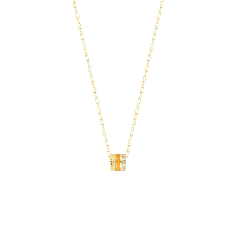 COLLAR DE TUBO WEWA COLOR NARANJA CON ZIRCONIA... image number null
