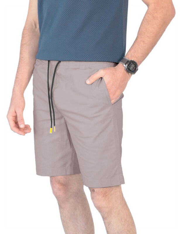 Short Caballero Cintura Ajustable Caf&eacute; Medio Ro... image number null