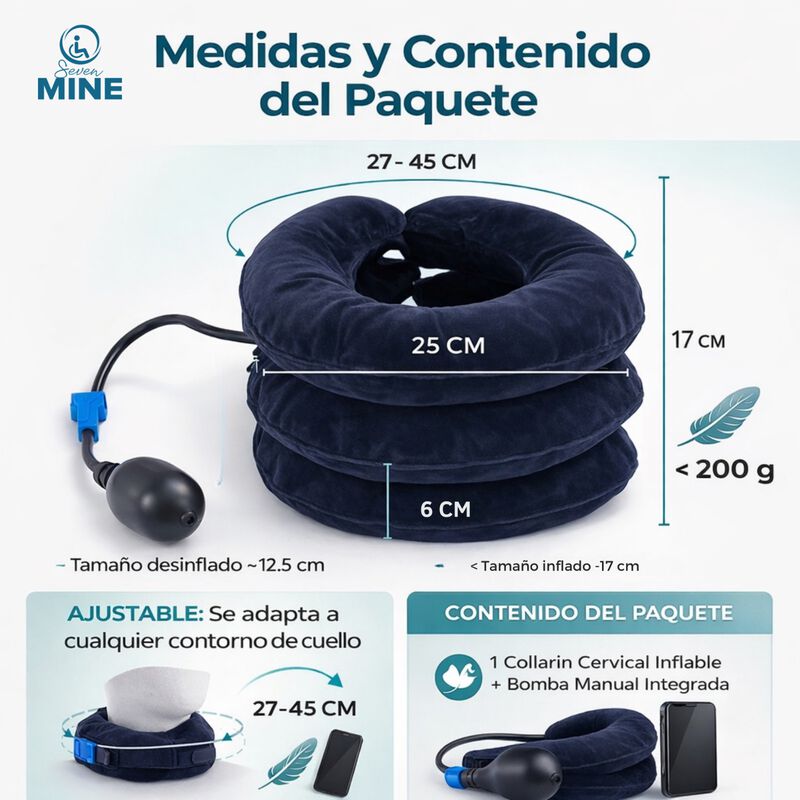 Collar&iacute;n Cervical Inflable De Tracci&oacute;n &ndash; Alivio... image number null
