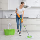 Trapeador Giratorio Spin Mop 360° Sistema De Limpieza Verde con Blanco