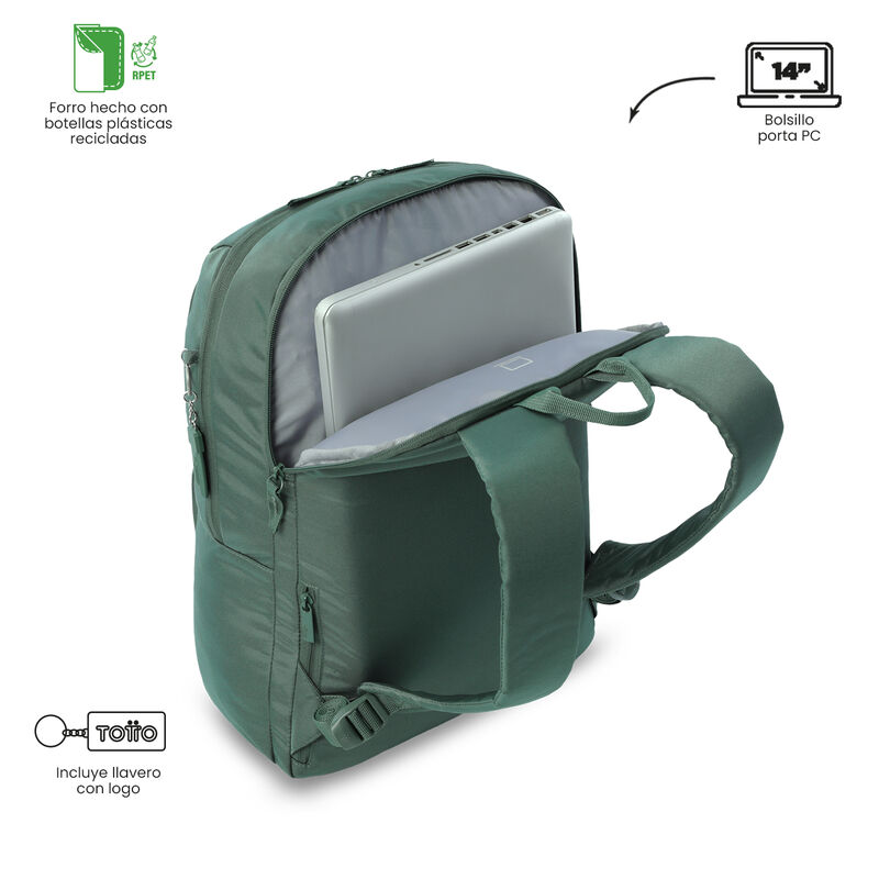 Mochila Grande Totto Cloud Con Porta Laptop 14"... image number null