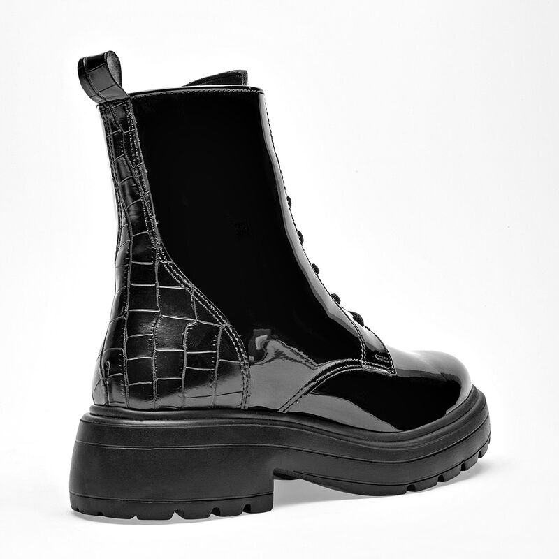 Green Love Bot&iacute;n para mujer negro charol image number null