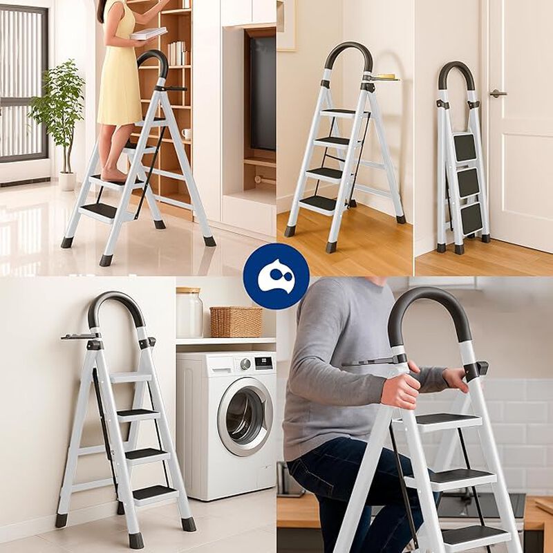 Escalera Plegable Multifuncional Tubular 4 Peld... image number null