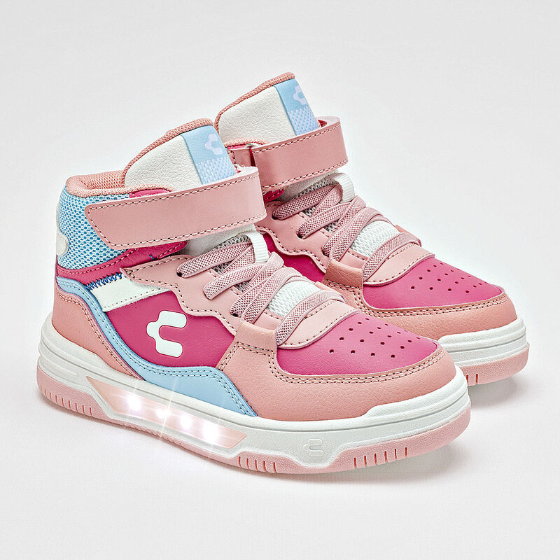 Charly Tenis urbano para ni&ntilde;a. Rosa multicolor,... image number null