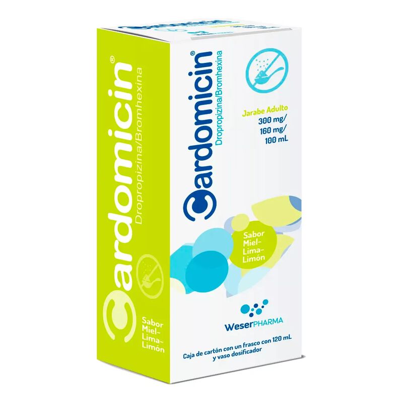 Cardomicin Jarabe Sabor Miel-lima Lim&oacute;n 300 Mg/... image number null