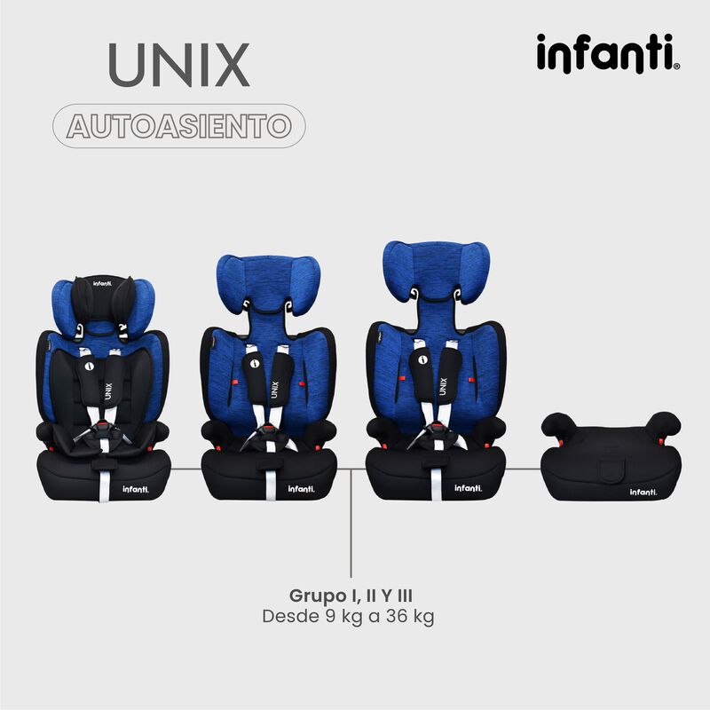Autoasiento Unix Convertible Azul image number null
