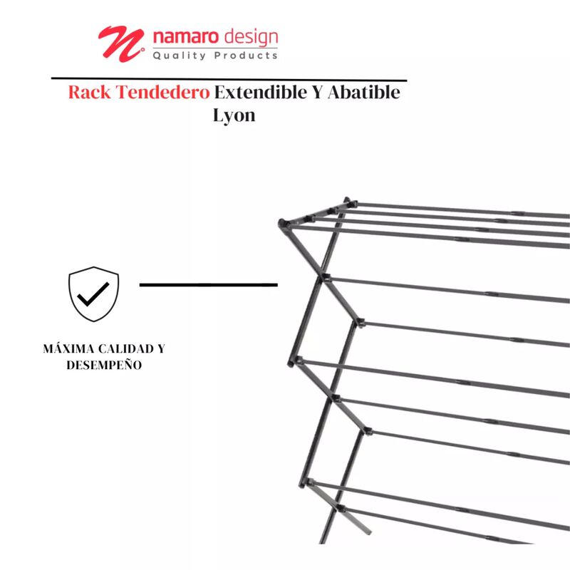 Rack Tendedero Extendible Y Abatible Lyon Namar... image number null