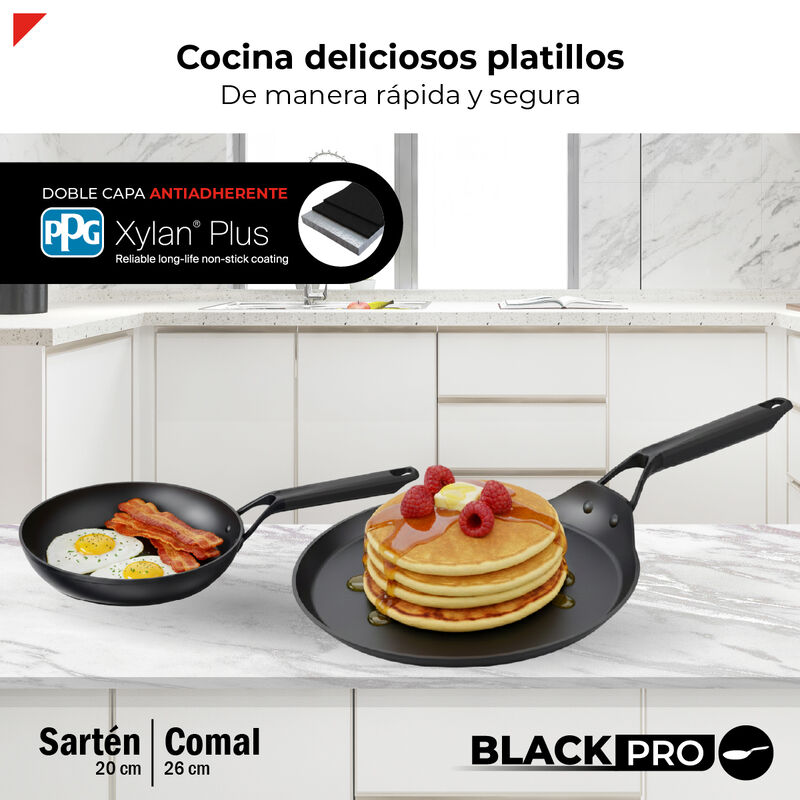 Set Sart&eacute;n 20 cm Y Comal 26 cm Aluminio Forjado... image number null