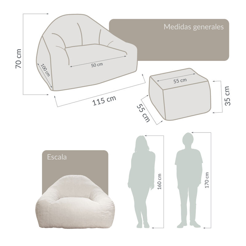 Sill&oacute;n Espuma Alta densidad LIKKA White 1 plaza... image number null