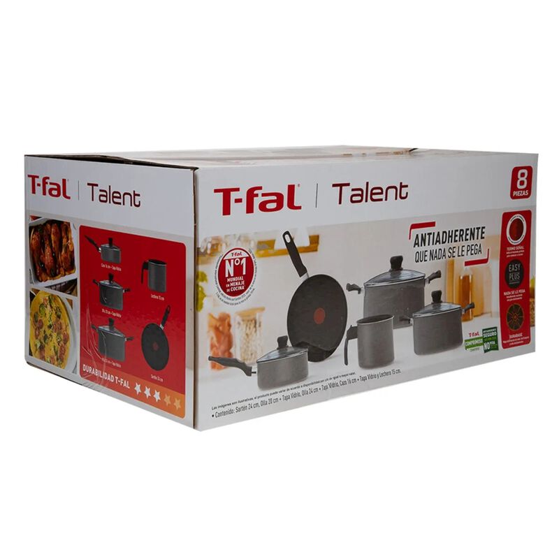 Bateria de Cocina T-Fal 5820600 Talent 8 Piezas... image number null