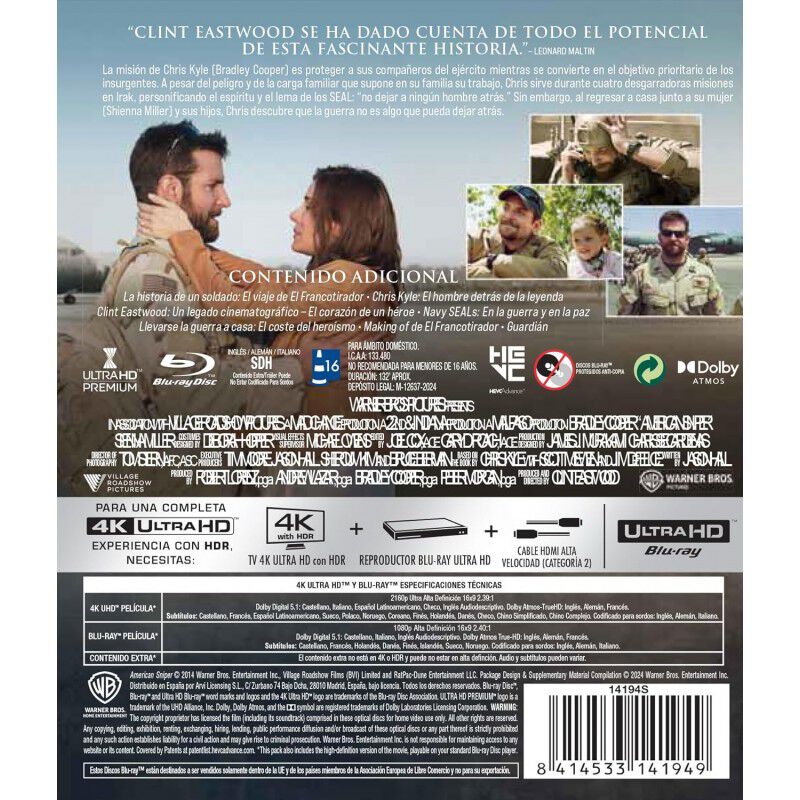 El Francotirador [4K UHD + Blu-ray] (2014) Amer... image number null