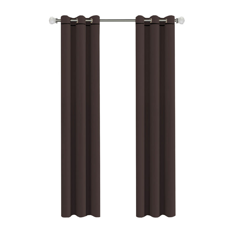 Cortinas Black Out Lisas Color Chocolate Con Ar... image number null