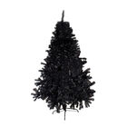 &Aacute;rbol pino de navidad negro elegante 180 cm artificial