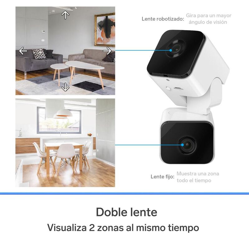 2 Cámaras de seguridad Wi-Fi de doble lente 2 M... image number null