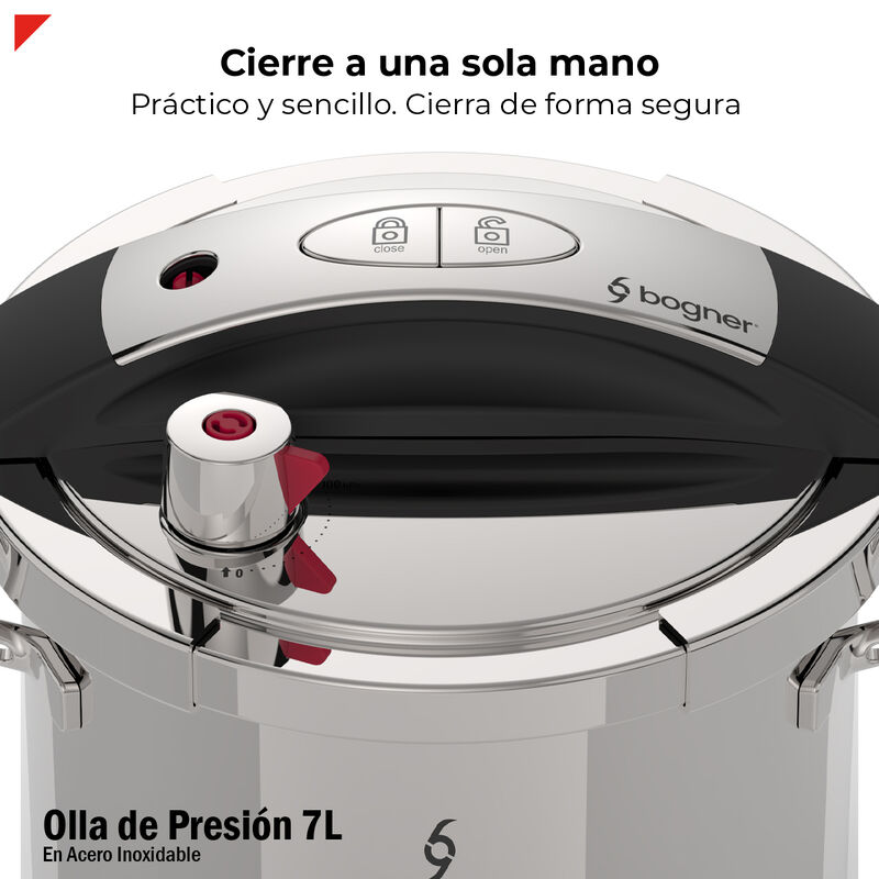 Olla De Presi&oacute;n De 7 Litros Acero Inox 304 Bogn... image number null