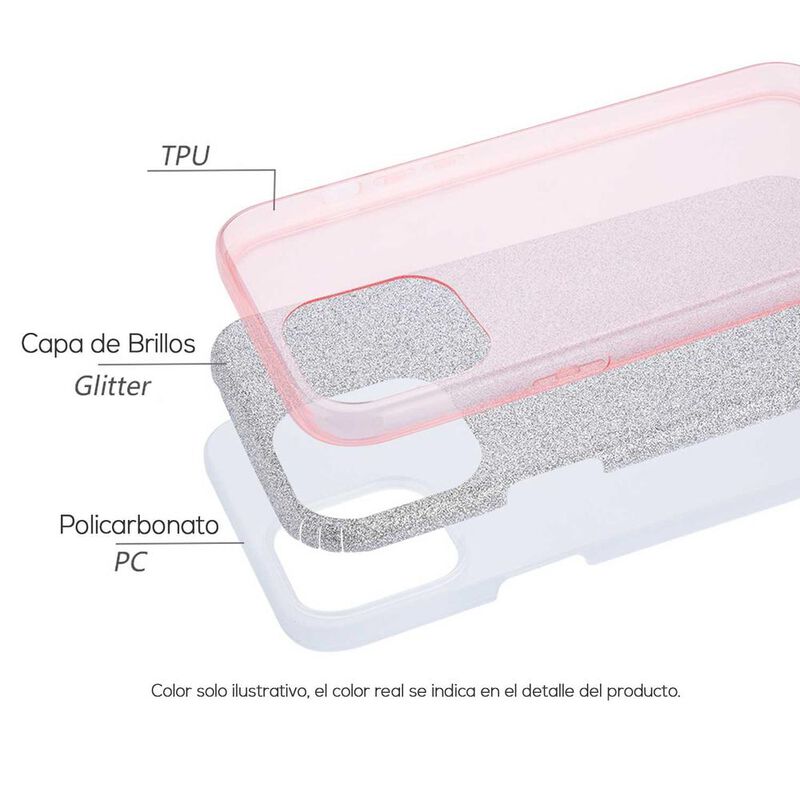 Funda TEKKU TPU Doble capa Brillos para iPhone ... image number null