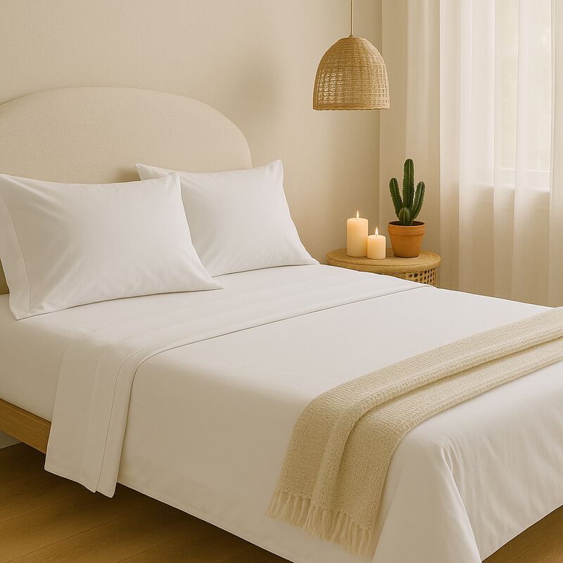 Juego de S&aacute;banas Queen Size 100% Algod&oacute;n Premiu... image number null